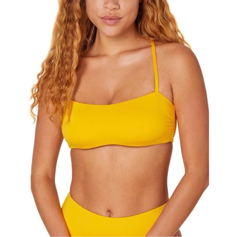 Andie Swim The Newport Bikini Bathing Suit Top, Canary Yellow, Size XS NWT